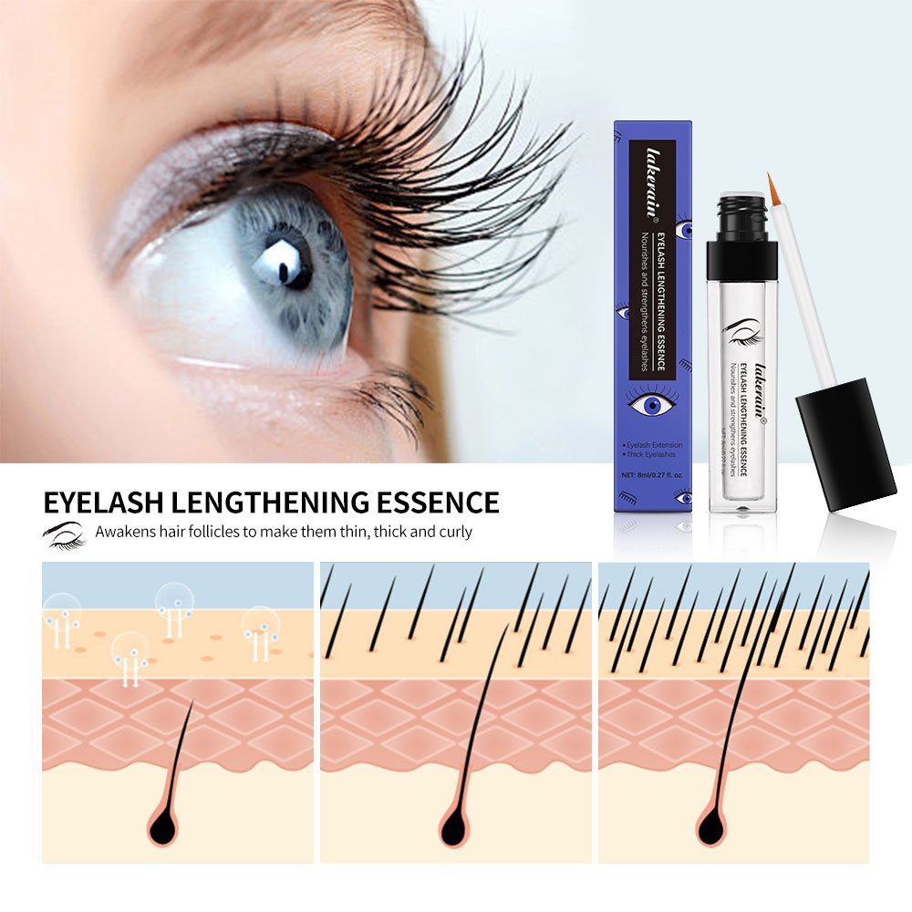 Sérum de Croissance Rapide des Cils en 7 Jours, Maquillage de Bain, Traitement d'Extension, Produits de Soins Épais