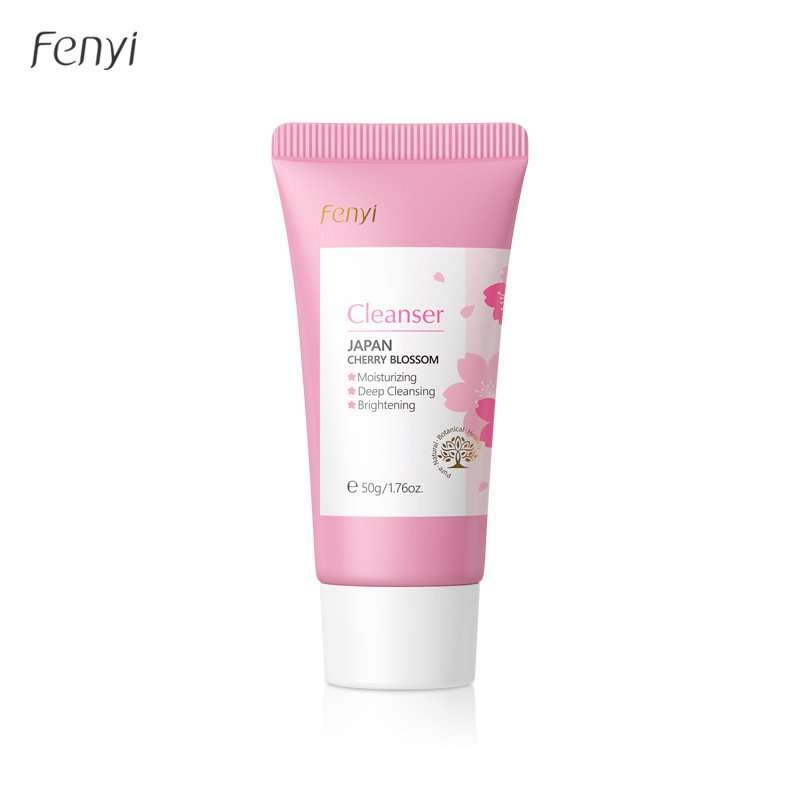 Nettoyant pour le visage japonais en fleurs de cerisier ou vitamine C, nettoyage de la peau, hydratant, élimine les points noirs