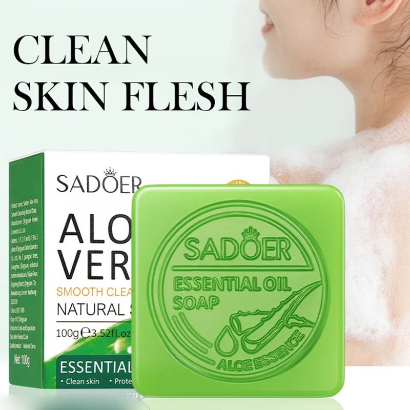 SADOER Aloe savon pour le visage mousse de lavage du visage nettoyant pour le visage hydratant raffermissant hydratant contrôle 