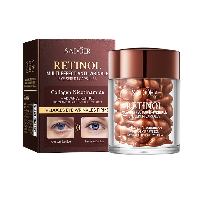 SADOER rétinol multi-effet Anti-rides Capsules raffermissantes Essence pour les yeux Anti-âge hydratant soin de la peau des yeux
