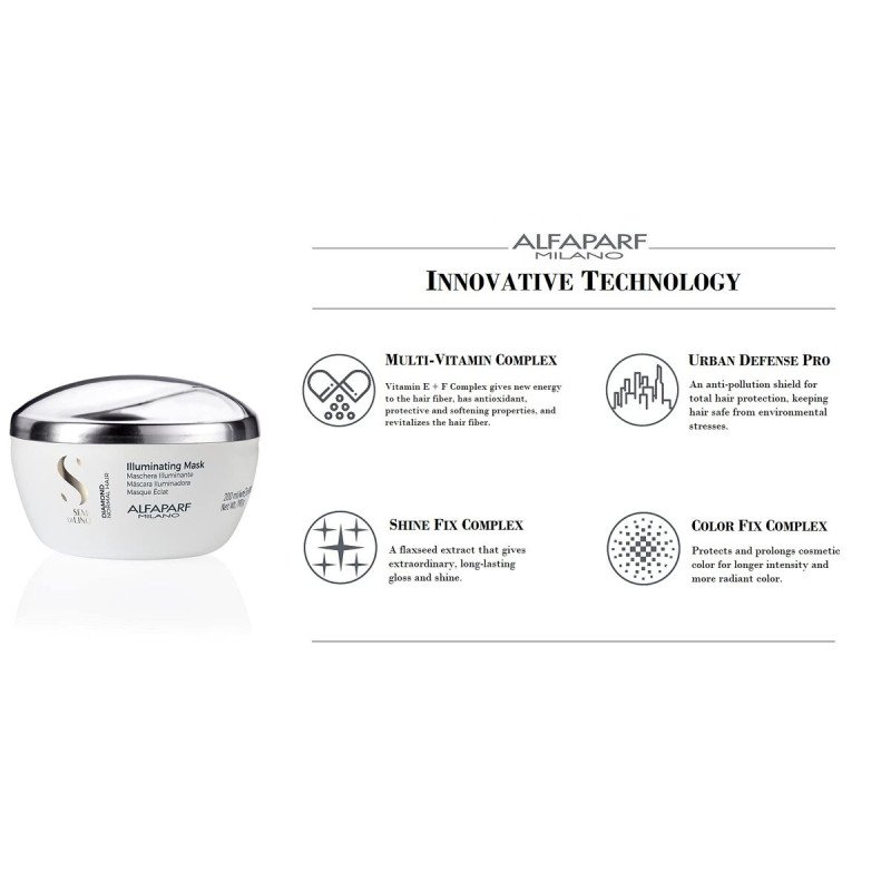 Masque pour cheveux Alfaparf Milano Semi Di Lino Diamond 200 ml (1 Unité)