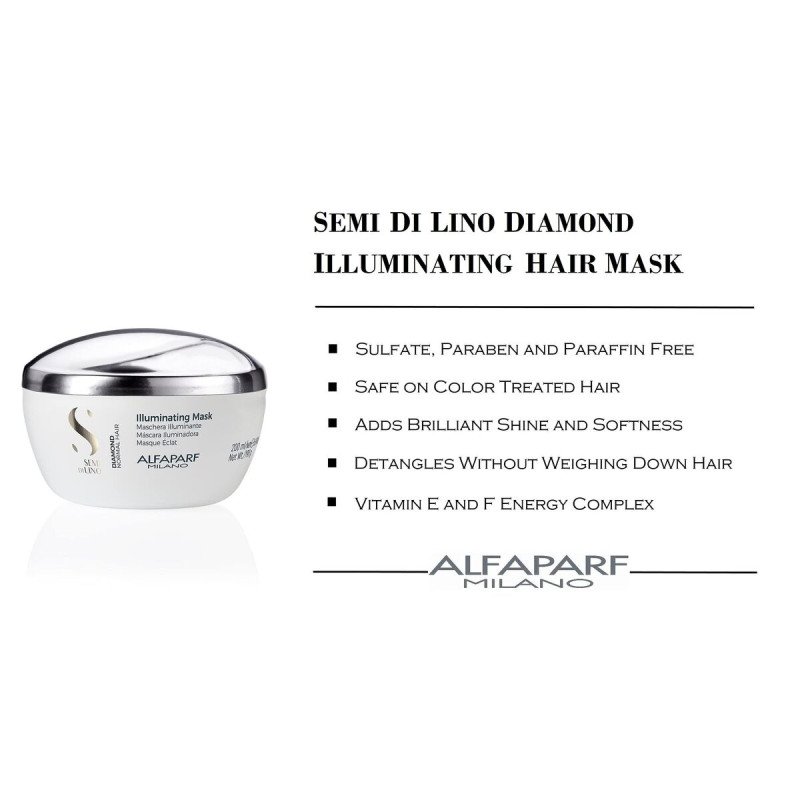 Masque pour cheveux Alfaparf Milano Semi Di Lino Diamond 200 ml (1 Unité)