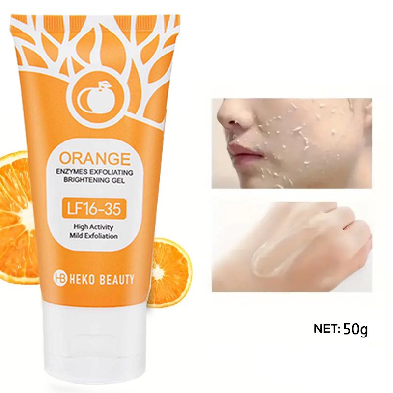 Gel exfoliant orange 50g, exfoliant, mort, élimination, nettoyage en profondeur, longue durée, hydratation, nettoie les pores, s