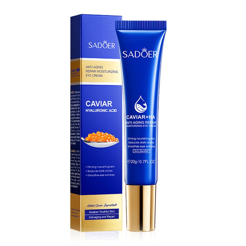 SADOER Caviar acide hyaluronique crème pour les yeux Anti cernes élimination yeux sacs raffermissant hydratant beauté yeux produ