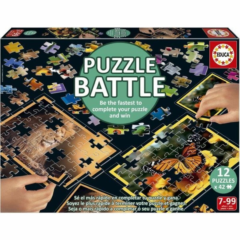 Puzzle Educa Battle Jr Natura 42 Pièces (12 Unités)