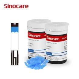 50/100/200 pièces Sinocare Safe AQ bandelettes de Test de glycémie et lancettes uniquement pour AQ Smart & Voice