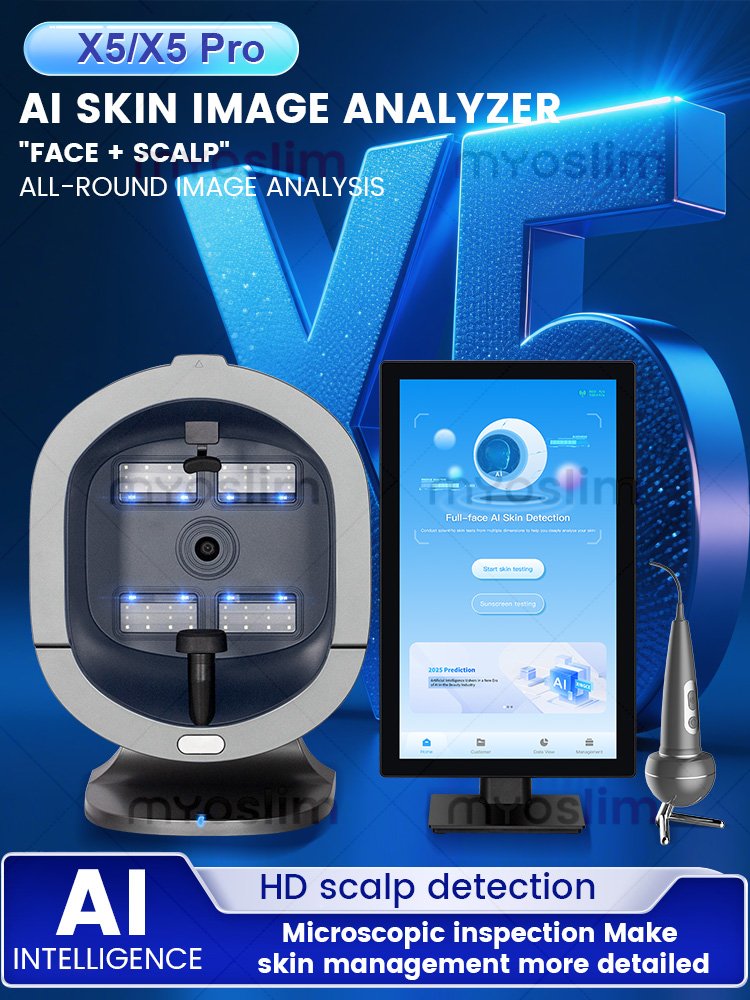 Technologie d'intelligence artificielle, analyseur de soins du visage, Scanner de follicules pileux, Instrument de Diagnostic de