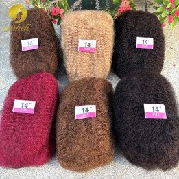 10-18In 4C Afro crépus cheveux humains en vrac 30 g/paquet 100% cheveux humains doux Afro crépus en vrac cheveux humains pour Lo