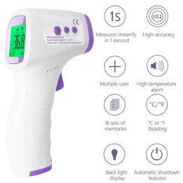 Thermomètre infrarouge numérique médical mesure rapide de la température thermomètre médical portatif sans contact pour le front