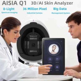 AISIA Q1 Analyseur de Peau Facial 3D AI Détection des Problèmes de Peau Diagnostic Analyse Professionnelle à 8 Spectres Équipeme