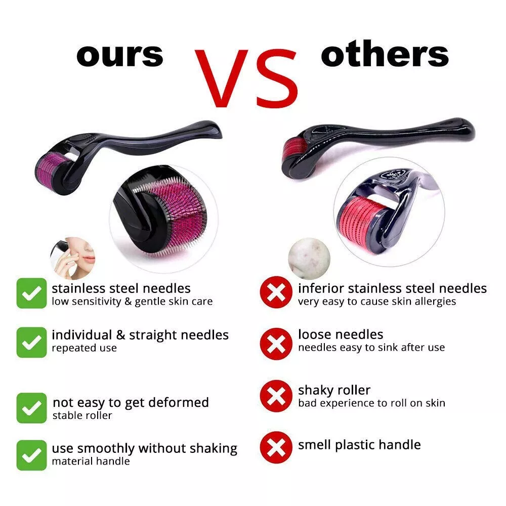 0.2/0.25/0.3mm professionnel 540 Derma rouleau soins de la peau rouleau de Massage outil