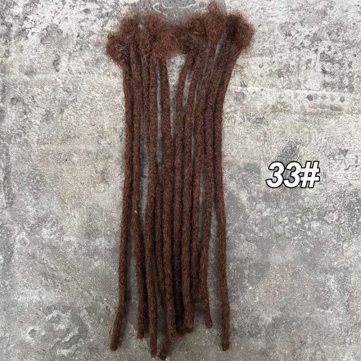 Extensions de Locs Colorées de 0,6 cm de Largeur, 10 Pouces, Cheveux Humains 100% Naturels, Extensions de Dreadlocks pour Hommes