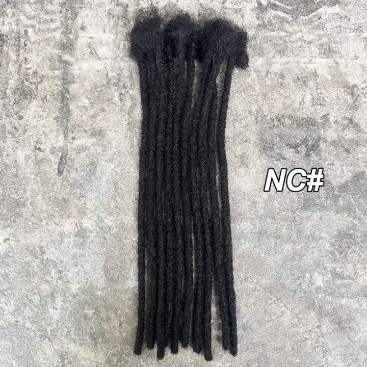 Extensions de Locs Colorées de 0,6 cm de Largeur, 10 Pouces, Cheveux Humains 100% Naturels, Extensions de Dreadlocks pour Hommes
