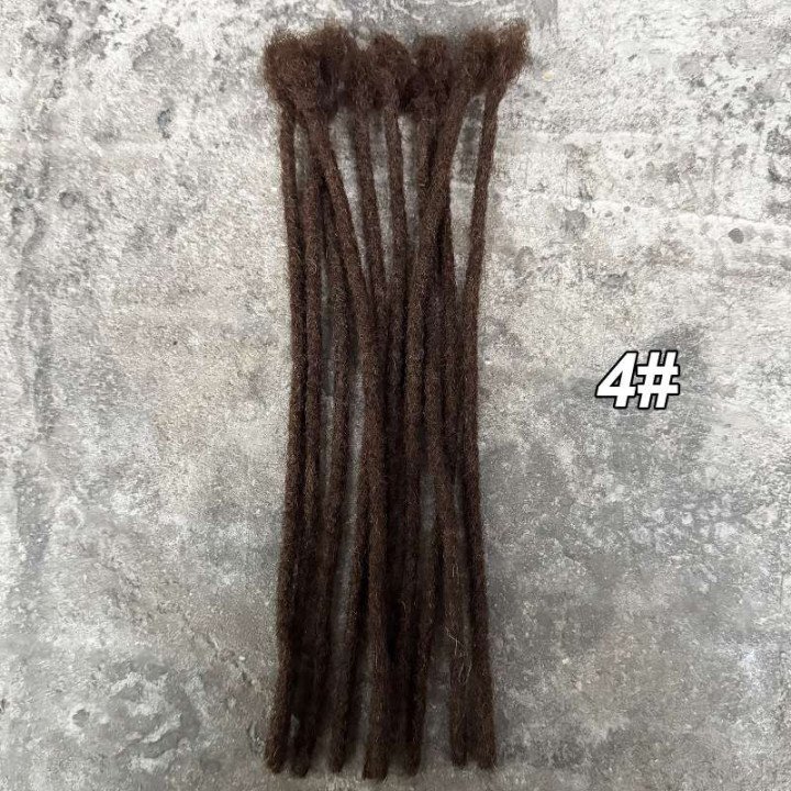 Extensions de Locs Colorées de 0,6 cm de Largeur, 10 Pouces, Cheveux Humains 100% Naturels, Extensions de Dreadlocks pour Hommes