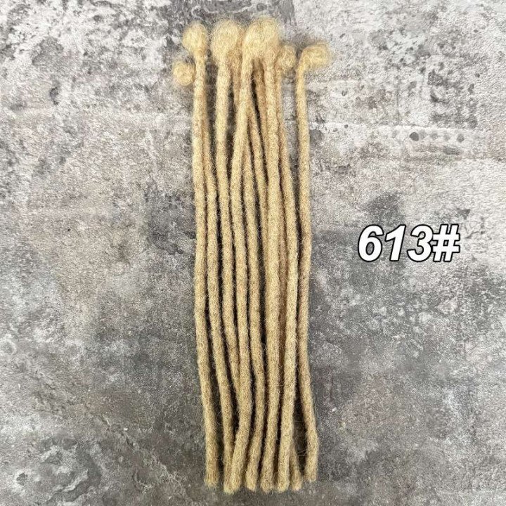 Extensions de Locs Colorées de 0,6 cm de Largeur, 10 Pouces, Cheveux Humains 100% Naturels, Extensions de Dreadlocks pour Hommes