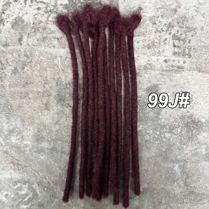 Extensions de Locs Colorées de 0,6 cm de Largeur, 10 Pouces, Cheveux Humains 100% Naturels, Extensions de Dreadlocks pour Hommes