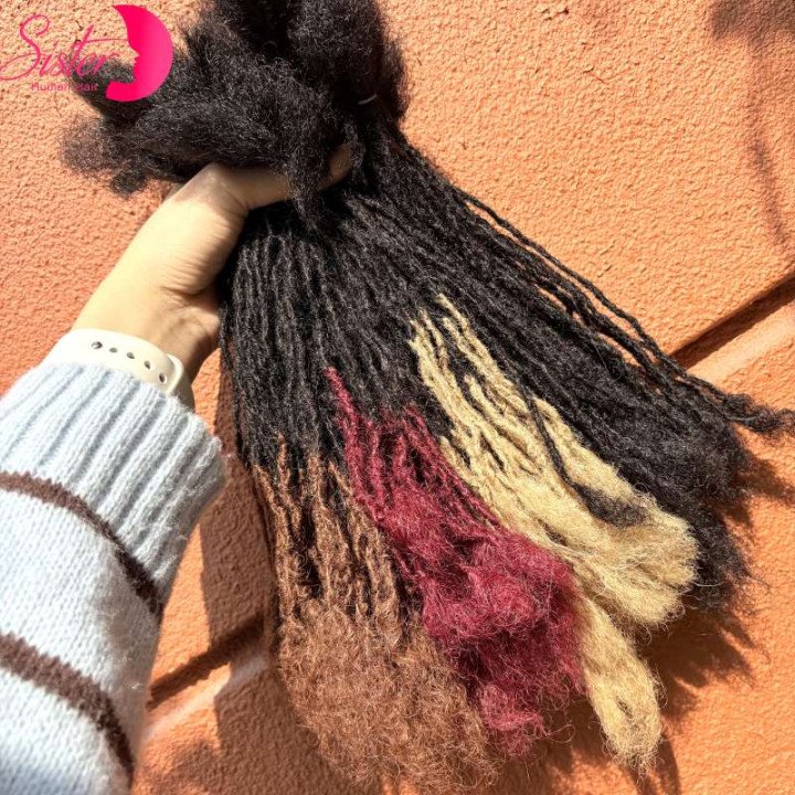 Extensions de micro-locks permanentes faites à la main en cheveux humains, colorées, 10 pouces, 0,2 cm, aspect naturel, souples,