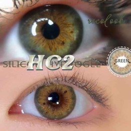 Lentilles de Contact colorées, 2 pièces, lentilles circulaires de couleur pour élèves, Prescription d'iris vert, Contacts annuel