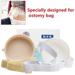 Protection de douche pour stomie, couverture imperméable pour le bain, ceinture de stomie réglable avec protection de joint pour