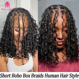 Extensions de cheveux humains 12A Boho Braids, cheveux vierges Remy colorés Deep Wave, en vrac pour tressage, 50g/1 paquet, pour