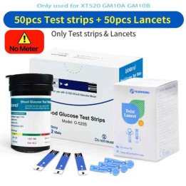 Bandelettes de Test de glycémie, 50 pièces, aiguilles en papier pour compteur de glycémie, papiers de Test de glycémie, collecte