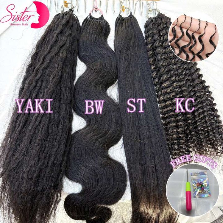 Extensions de cheveux humains au Crochet pré-séparés sans nœuds, cheveux crépus bouclés, plumes au Crochet, 100 g/paquet