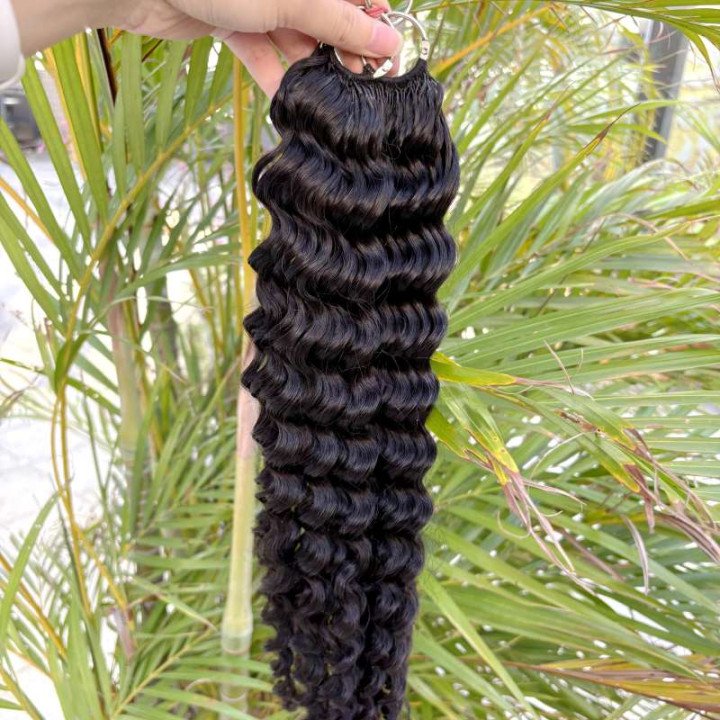 Extensions de cheveux humains au Crochet pré-séparés sans nœuds, cheveux crépus bouclés, plumes au Crochet, 100 g/paquet