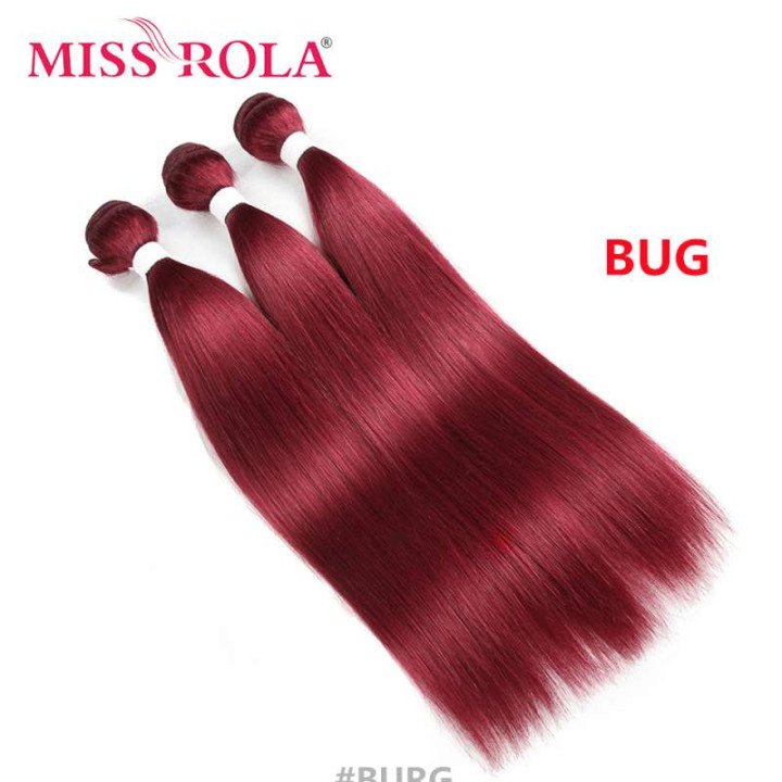 Miss Rola – Extensions brésiliennes naturelles lisses, tissage de cheveux Remy, ombré 27 # blond 99J, Double trame, lots de 1/3/