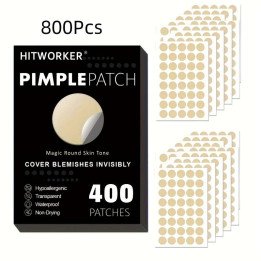 400/800 morceaux de colle à eau, autocollant imperméable invisible pour l'acné, sans alcool, adapté à toutes les peaux beige cla