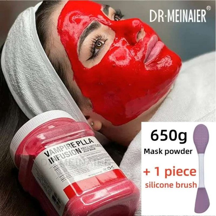 Masque hydratant pour le visage, acide hyaluronique, camomille, poudre avec brosse en Silicone, augmentant l'élasticité de la pe