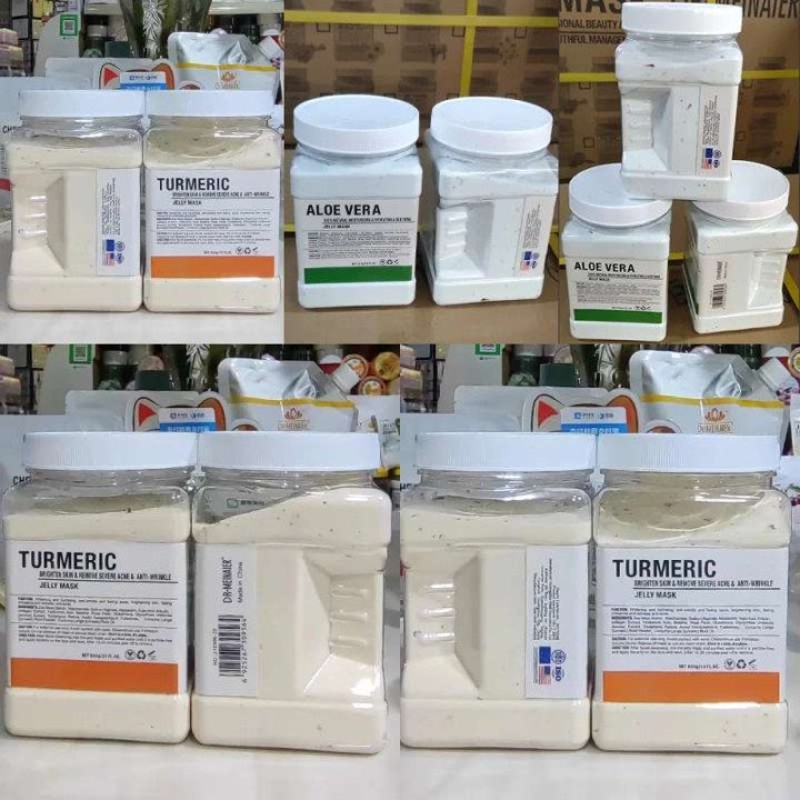 Masque hydratant pour le visage, acide hyaluronique, camomille, poudre avec brosse en Silicone, augmentant l'élasticité de la pe