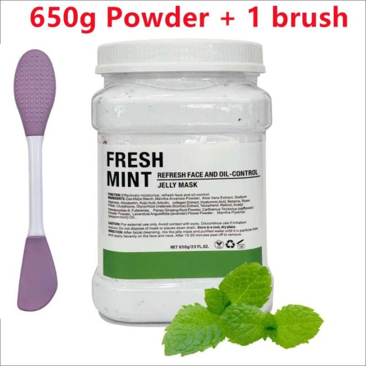 Masque hydratant pour le visage, acide hyaluronique, camomille, poudre avec brosse en Silicone, augmentant l'élasticité de la pe