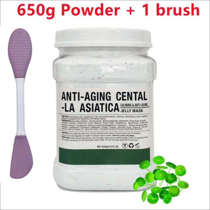 Masque hydratant pour le visage, acide hyaluronique, camomille, poudre avec brosse en Silicone, augmentant l'élasticité de la pe