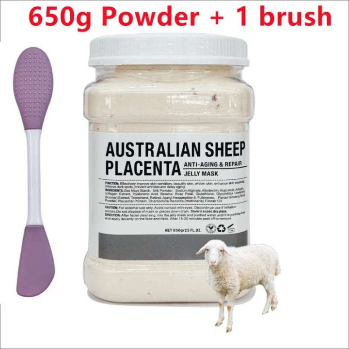 Masque hydratant pour le visage, acide hyaluronique, camomille, poudre avec brosse en Silicone, augmentant l'élasticité de la pe