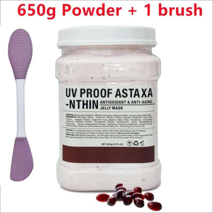 Masque hydratant pour le visage, acide hyaluronique, camomille, poudre avec brosse en Silicone, augmentant l'élasticité de la pe