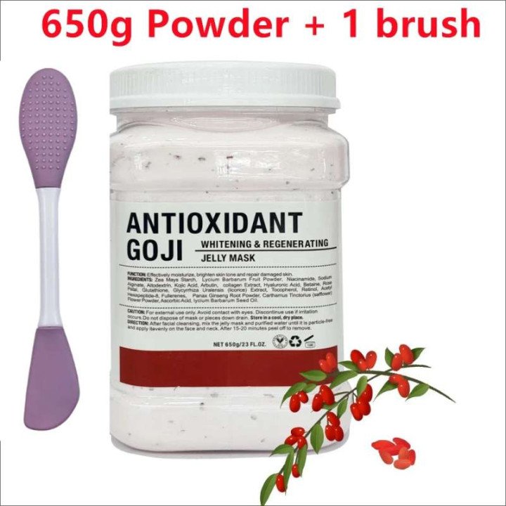 Masque hydratant pour le visage, acide hyaluronique, camomille, poudre avec brosse en Silicone, augmentant l'élasticité de la pe