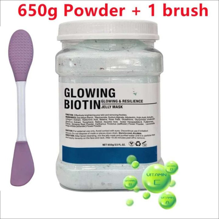 Masque hydratant pour le visage, acide hyaluronique, camomille, poudre avec brosse en Silicone, augmentant l'élasticité de la pe