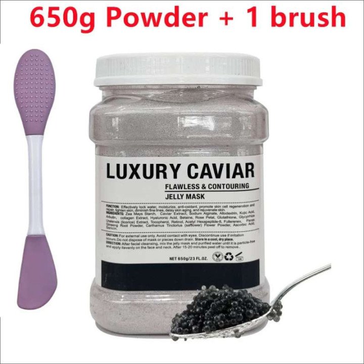 Masque hydratant pour le visage, acide hyaluronique, camomille, poudre avec brosse en Silicone, augmentant l'élasticité de la pe