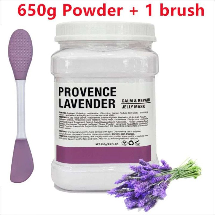 Masque hydratant pour le visage, acide hyaluronique, camomille, poudre avec brosse en Silicone, augmentant l'élasticité de la pe