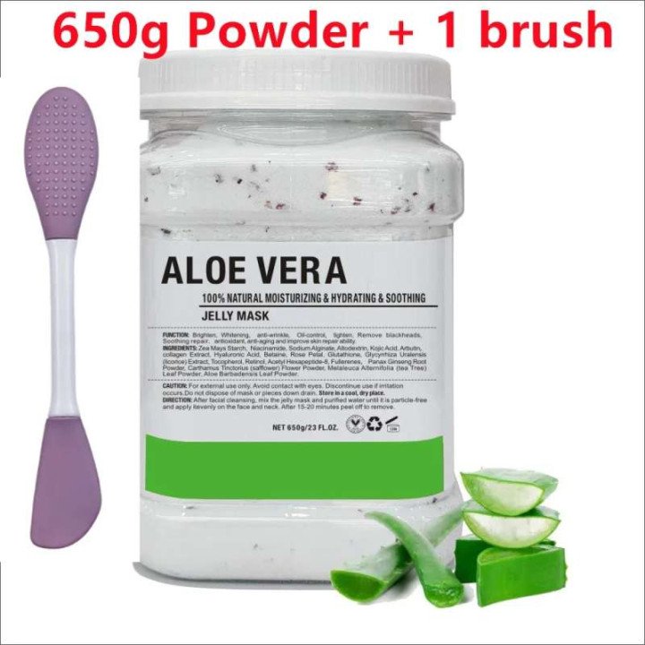 Masque hydratant pour le visage, acide hyaluronique, camomille, poudre avec brosse en Silicone, augmentant l'élasticité de la pe