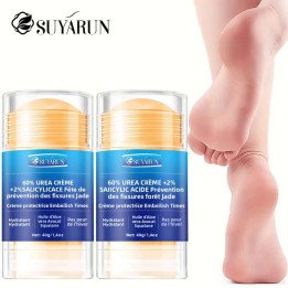 SUYARUN Bâton de crème de soin des pieds à l'urée 60 % - Réparation intensive du talon craquelé, dissolvant de callosités pour p