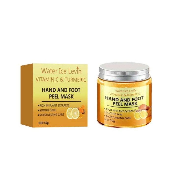 Masque à la cire pour les mains à la vitamine c et au curcuma pour les mains et les pieds, lissant la peau, masque pour les main