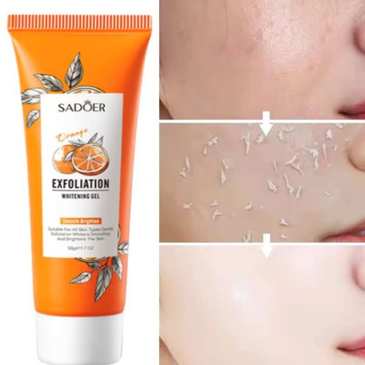 Gel exfoliant Orange pour le visage, gommage hydratant, nourrissant, réparateur, élimination des points noirs, nettoyant pour le