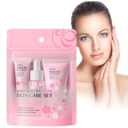 Sakura – ensembles et Kits de soins de la peau, avec nettoyant, sérum, crème pour les yeux, crème essence, produits de beauté po