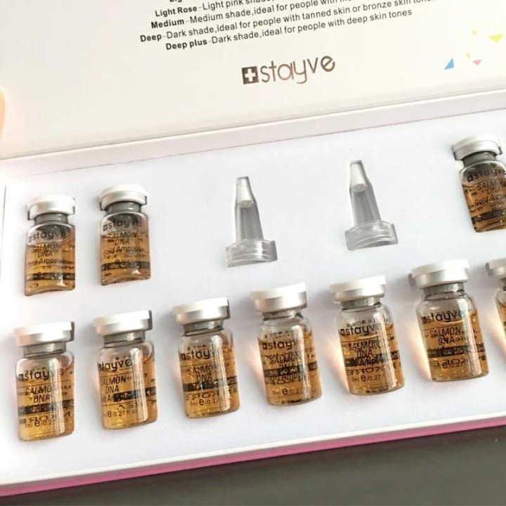 Stayve 8ml saumon ADN Ampoule dorée sérum Kit ingrédients naturels, hydratant, tendre, liftant, raffermissant soin du visage pea
