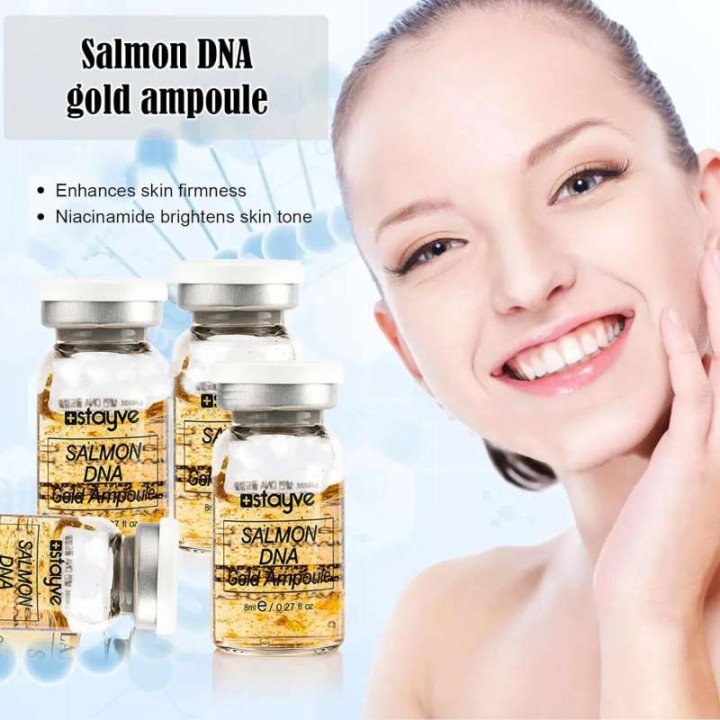 Stayve 8ml saumon ADN Ampoule dorée sérum Kit ingrédients naturels, hydratant, tendre, liftant, raffermissant soin du visage pea