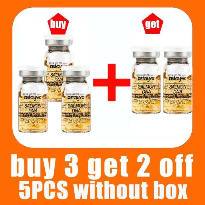 Stayve 8ml saumon ADN Ampoule dorée sérum Kit ingrédients naturels, hydratant, tendre, liftant, raffermissant soin du visage pea