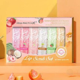 Ensemble de gommage pour les lèvres, 6 pièces, 12g, pommade éclaircissante pour l'élimination des lèvres, pour les lèvres foncée