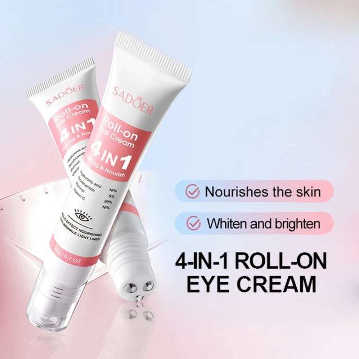 SADOER 4in1 crème hydratante à rouler pour les yeux Anti cernes sacs pour les yeux raffermissant hydratant sérum pour les yeux s