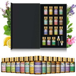 PHATOIL 15 pièces ensemble d'huiles essentielles pour diffuseur humidificateur bougies faisant-5ml lavande vanille menthe poivré